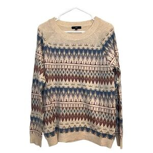 Fate women’s Aztec patterned sweater size XL NWOT